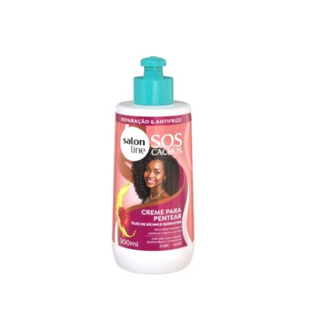Creme para Pentear SOS Cachos Rícino e Queratina Salon Line 300ml